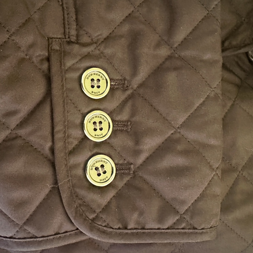 Burberry Black Quilted Jacket with Iconic Check Lining size Large - Picture 8 of 13